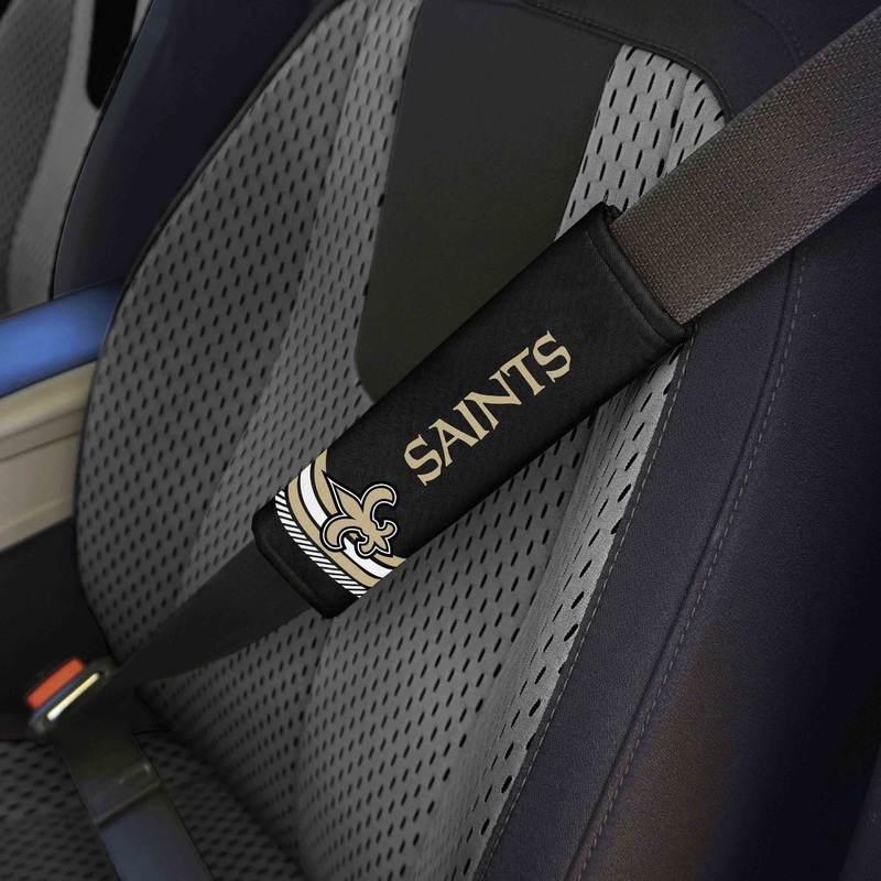Fanmats New Orleans Saints Team Color Rally Seatbelt Pad – 2 Pieces