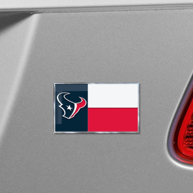 Fanmats Houston Texans State Flag Aluminum Embossed Emblem