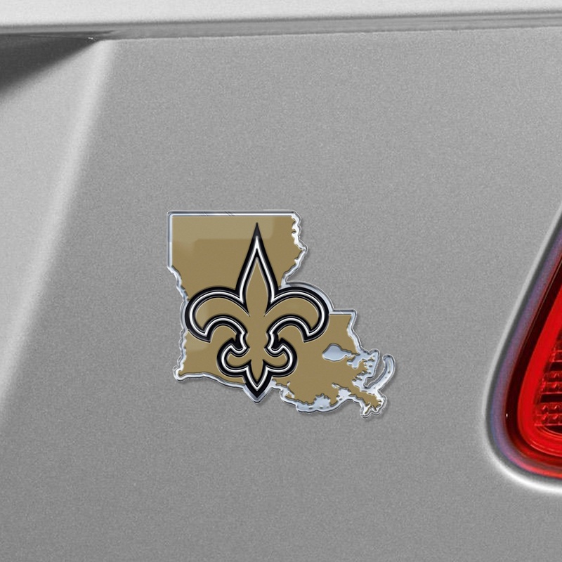 Fanmats New Orleans Saints Team State Aluminum Embossed Emblem