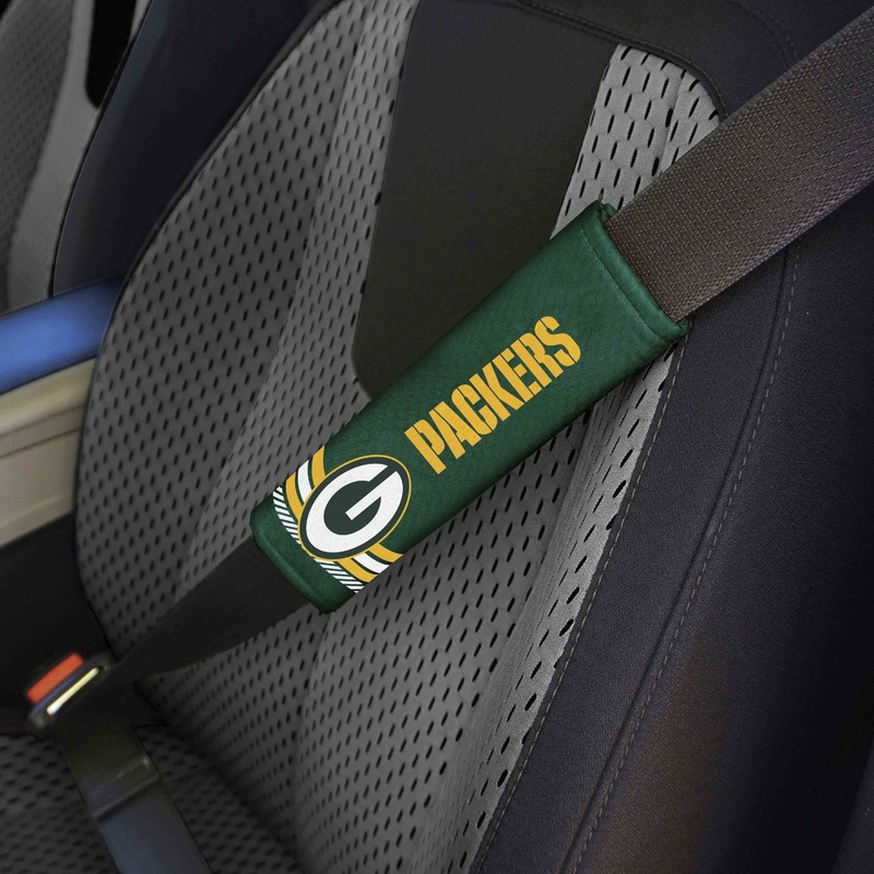 Fanmats Green Bay Packers Team Color Rally Seatbelt Pad – 2 Pieces