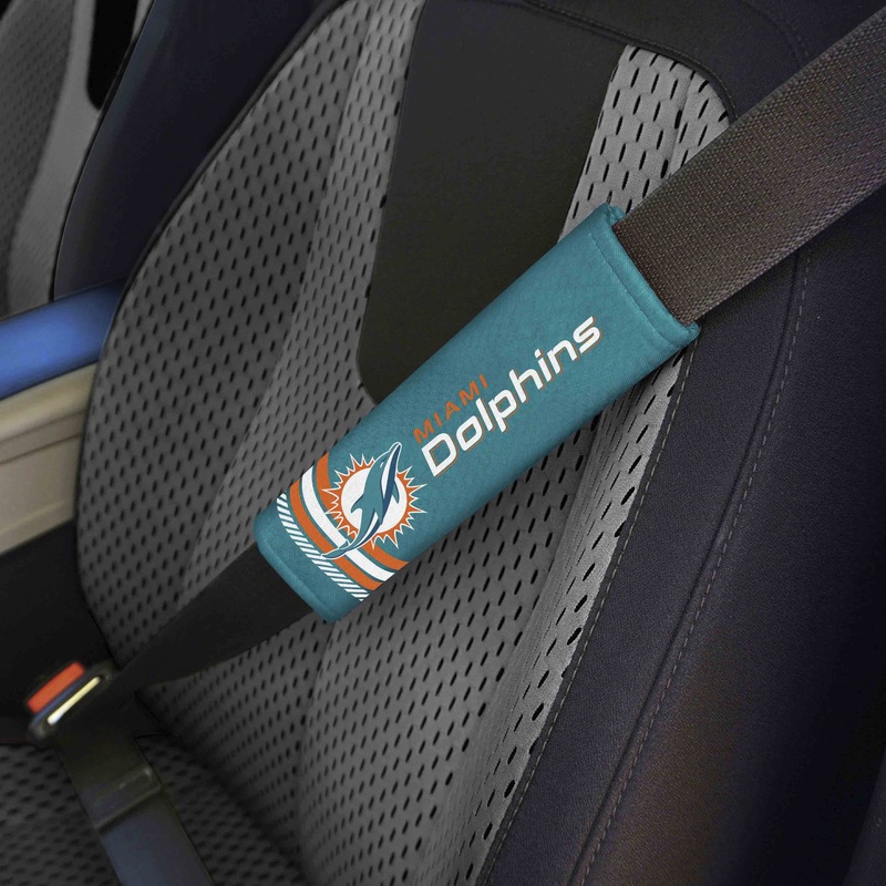 Fanmats Miami Dolphins Team Color Rally Seatbelt Pad – 2 Pieces