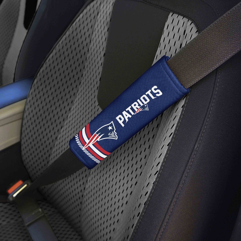 Fanmats New England Patriots Team Color Rally Seatbelt Pad – 2 Pieces