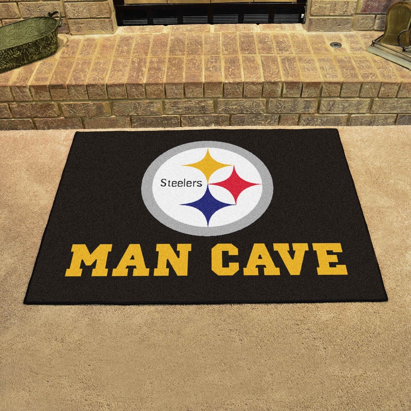 Fanmats Pittsburgh Steelers Man Cave All-Star Rug – 34 x 42.5