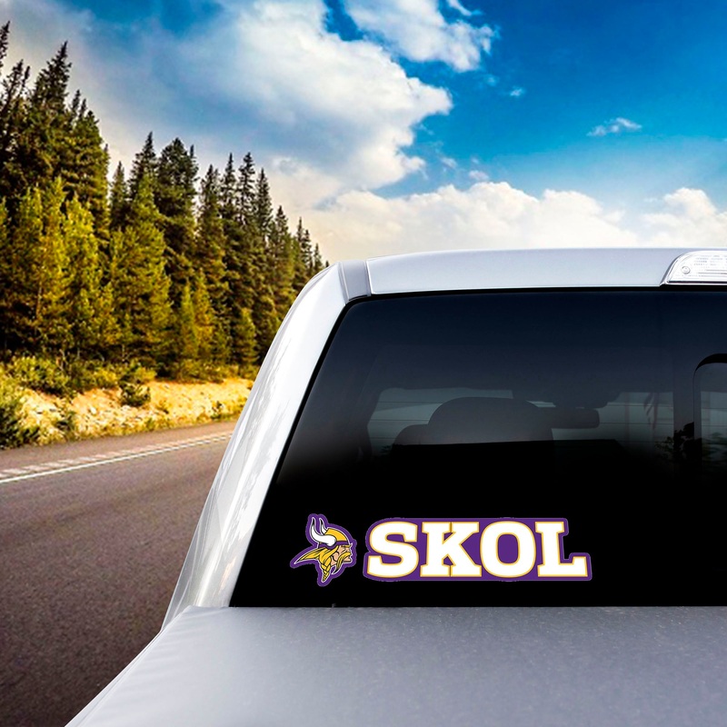 Fanmats Minnesota Vikings 2 Piece Team Slogan Decal Sticker Set