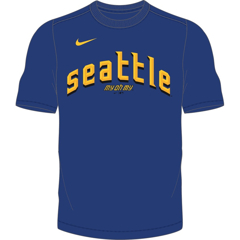 Nike Seattle Mariners Men’s Crew Neck Synthetic City Connect Tee