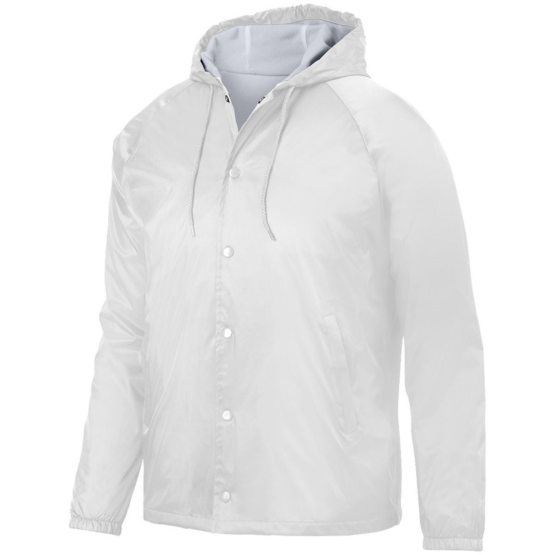 Men’s Hooded Coach’s Jacket|ROYAL|GOLD|WHITE|BLACK|RED|DARK GREEN|MAROON|NAVY|S|M|L|XL|2XL|3XL