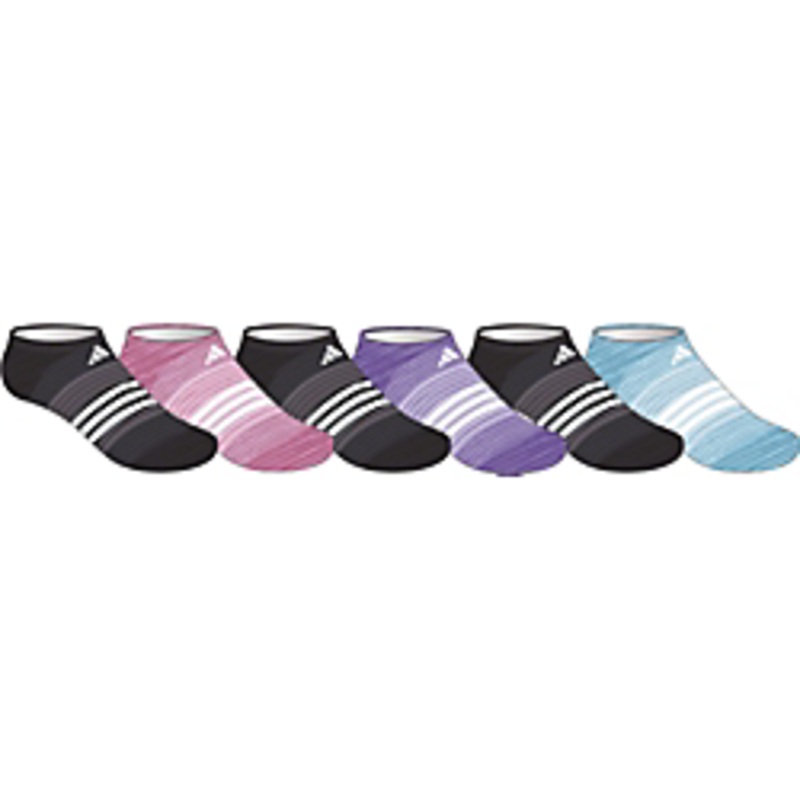 adidas Women’s Superlite Ombre 2.0 6-Pack No Show Socks