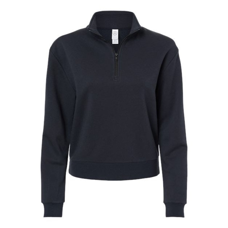 Alternative Women’s Eco-Cozy Fleece Mock Neck Quarter-Zip Sweatshirt
