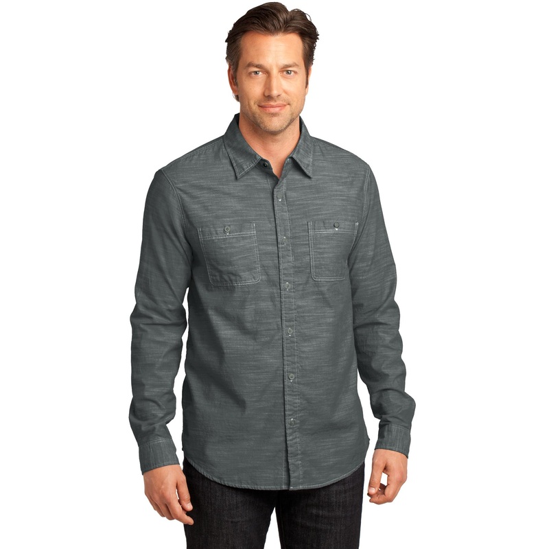 District Men’s Made Long Sleeve Washed Woven Shirt