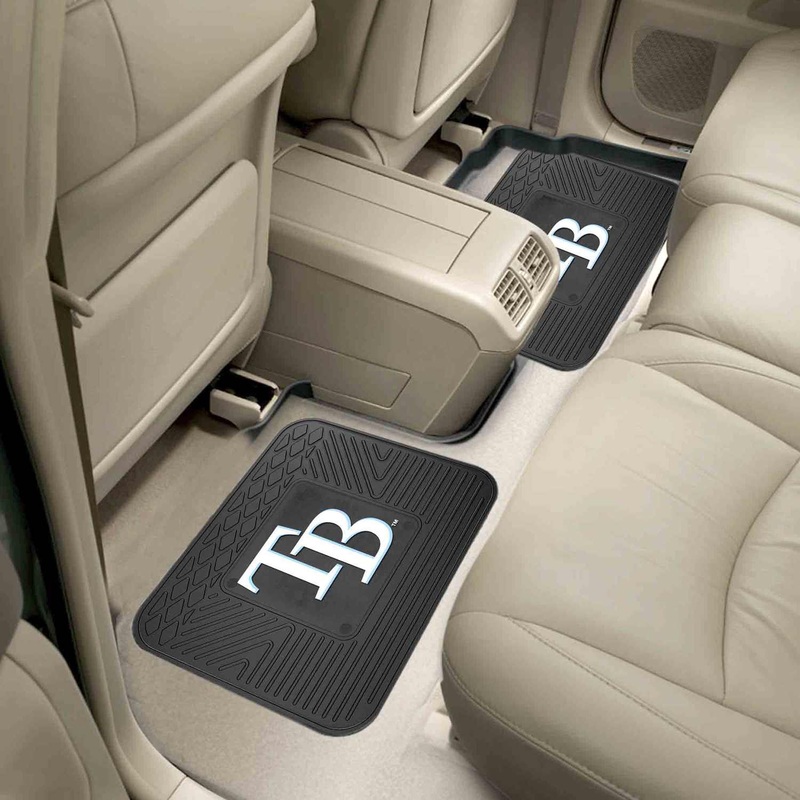 Fanmats Tampa Bay Rays Back Seat Car Utility Mats – 2 Piece Set