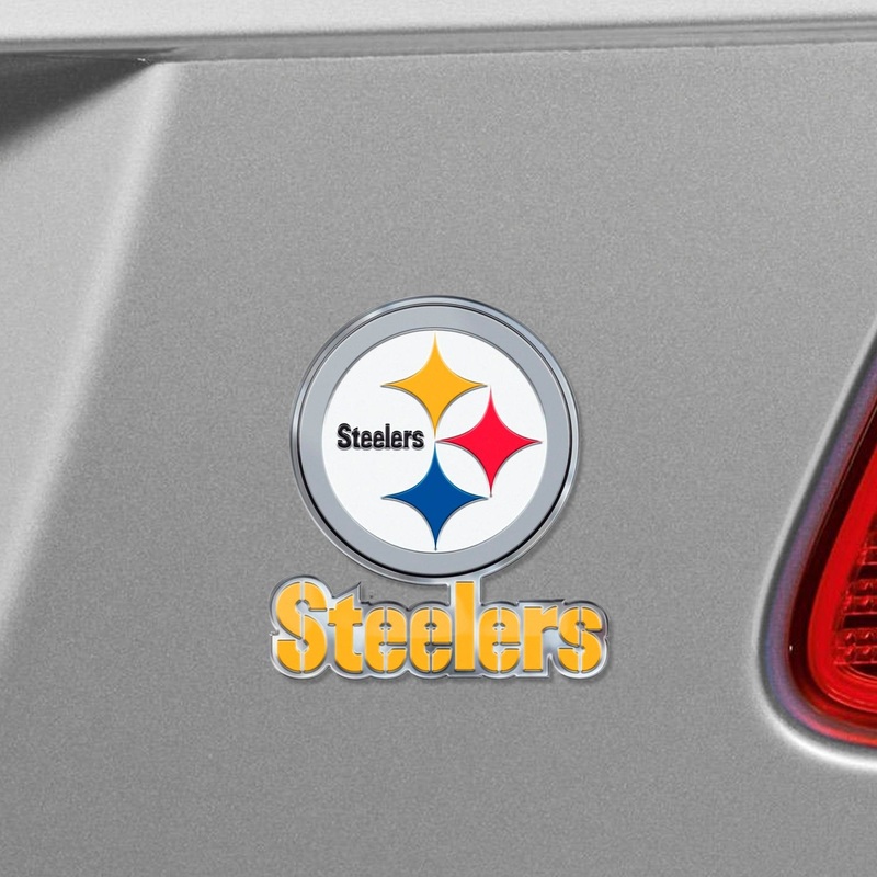 Fanmats Pittsburgh Steelers Heavy Duty Aluminum Embossed Color Emblem – Alternate