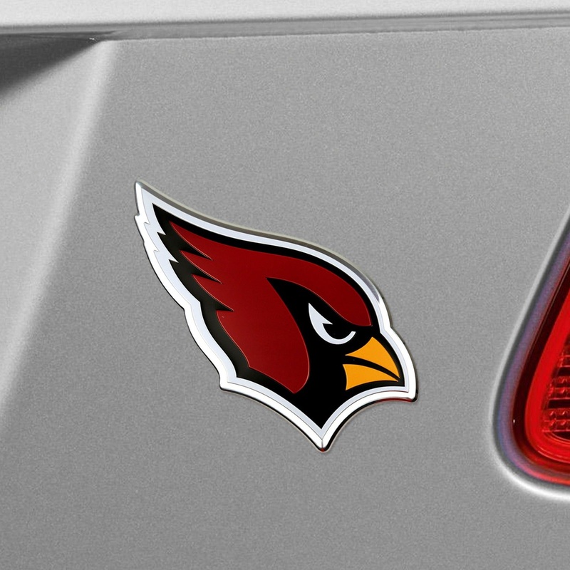 Fanmats Arizona Cardinals Heavy Duty Aluminum Embossed Color Emblem
