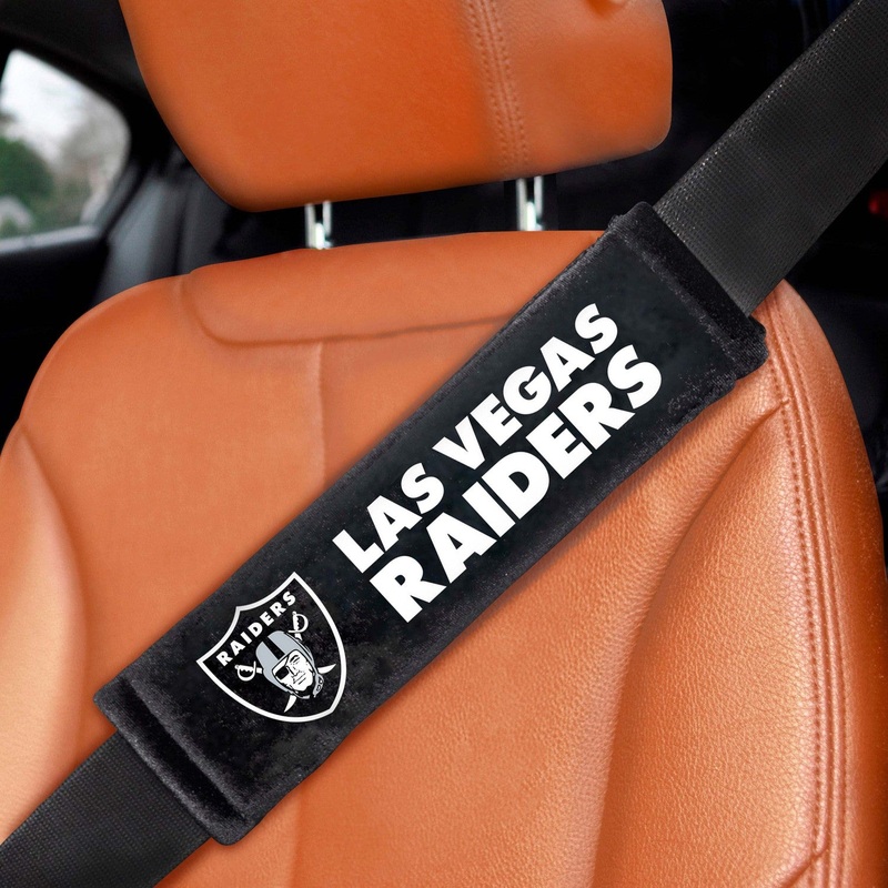 Fanmats Las Vegas Raiders Embroidered Seatbelt Pad – 2 Pieces