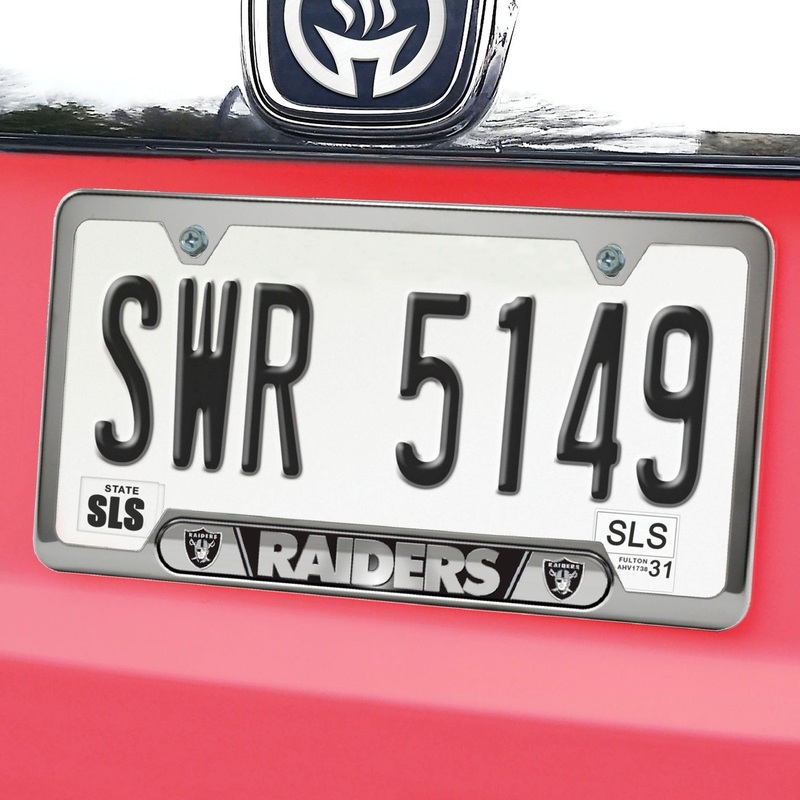 Fanmats Las Vegas Raiders Embossed License Plate Frame, 6.25 x 12.25