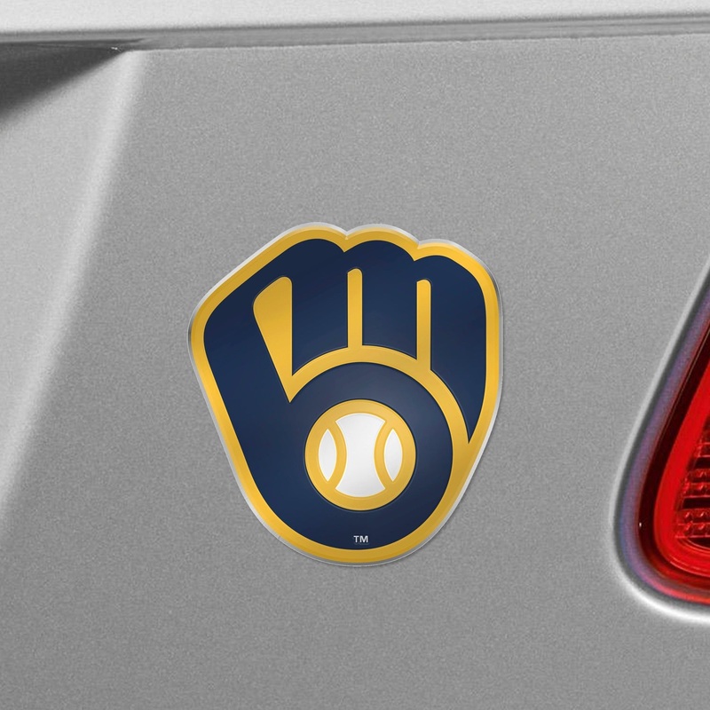 Fanmats Milwaukee Brewers Heavy Duty Aluminum Embossed Color Emblem