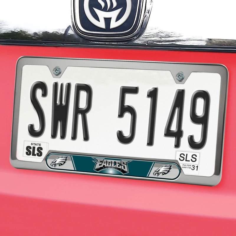 Fanmats Philadelphia Eagles Embossed License Plate Frame, 6.25 x 12.25