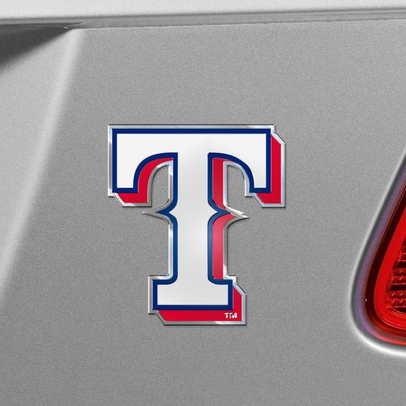 Fanmats Texas Rangers Heavy Duty Aluminum Embossed Color Emblem