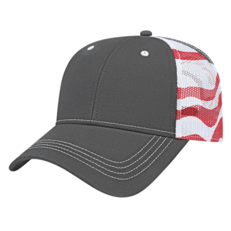 Cap America Flag Trucker Mesh Back Cap