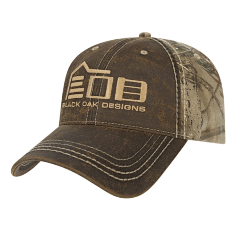 Cap America i2018 Faux Leathered Poly/Cotton Camo Cap