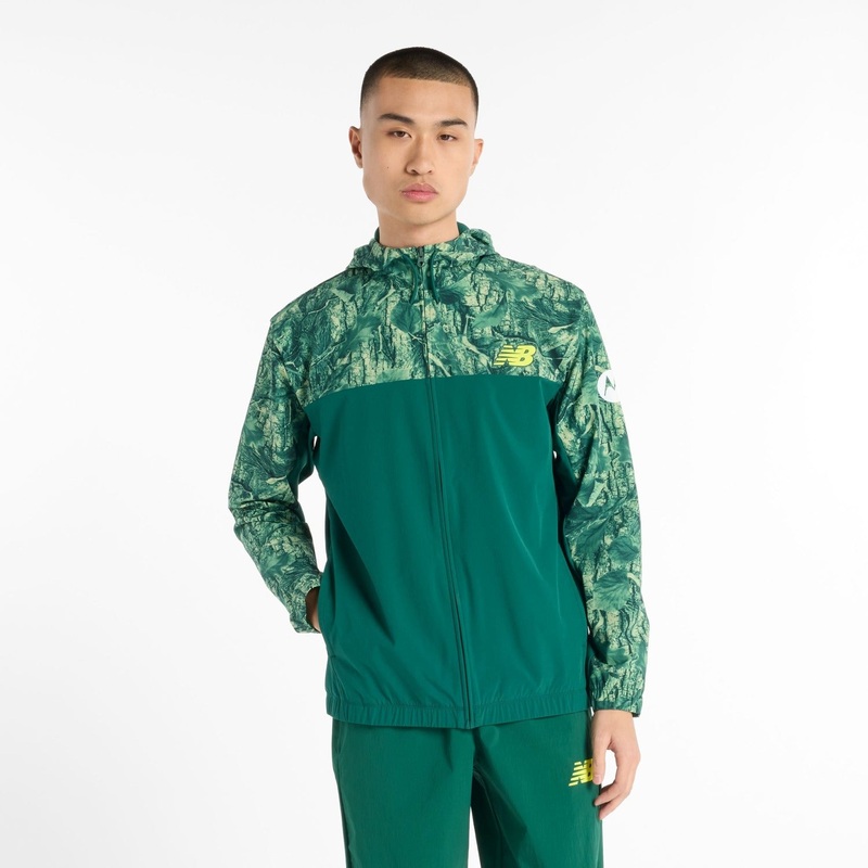 New Balance Men’s Athlete Print Woven Full Zip Jacket
