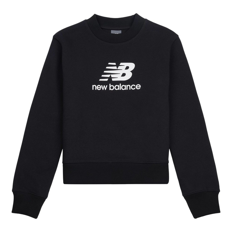 New Balance Youth Brush Back Stacked Logo Crew