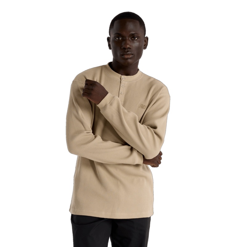 New Balance Men’s Waffle Knit Long Sleeve Henley