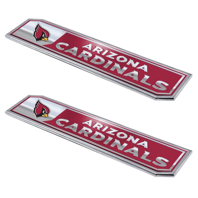 Fanmats Arizona Cardinals 2 Piece Heavy Duty Aluminum Embossed Truck Emblem Set