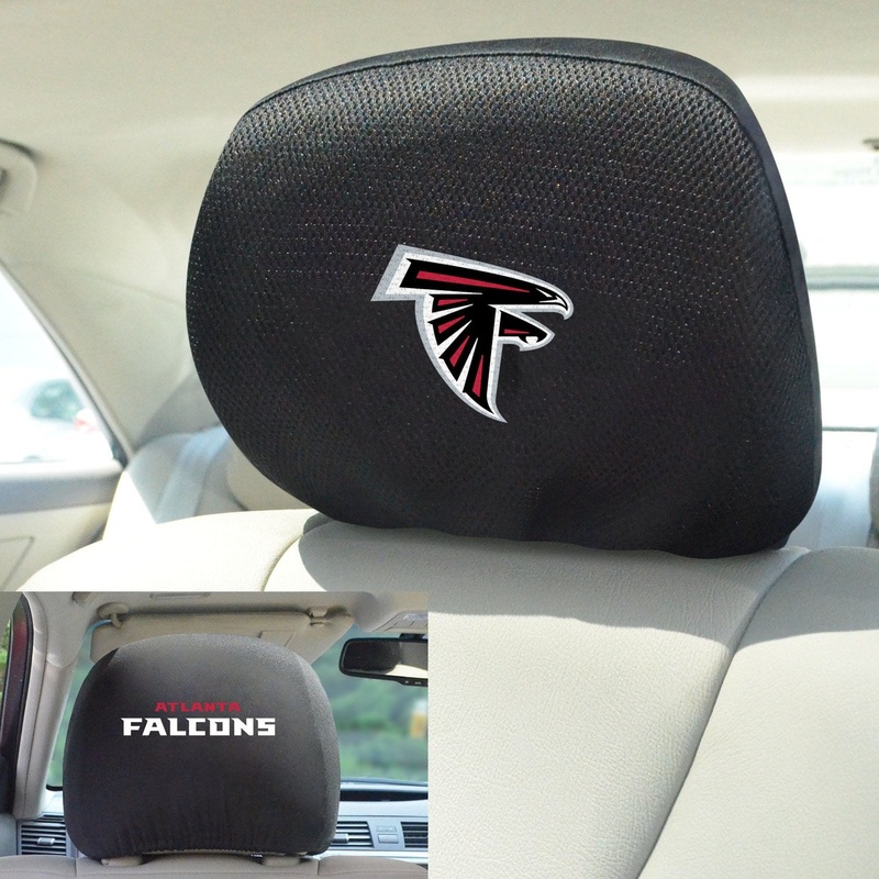 Fanmats Atlanta Falcons Embroidered Head Rest Cover Set – 2 Pieces