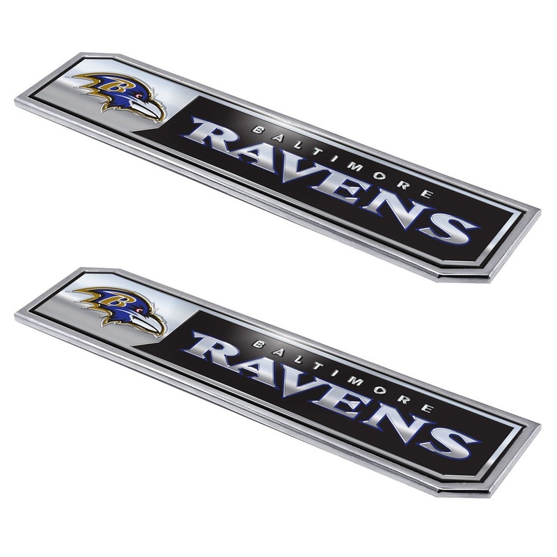 Fanmats Baltimore Ravens 2 Piece Heavy Duty Aluminum Embossed Truck Emblem Set