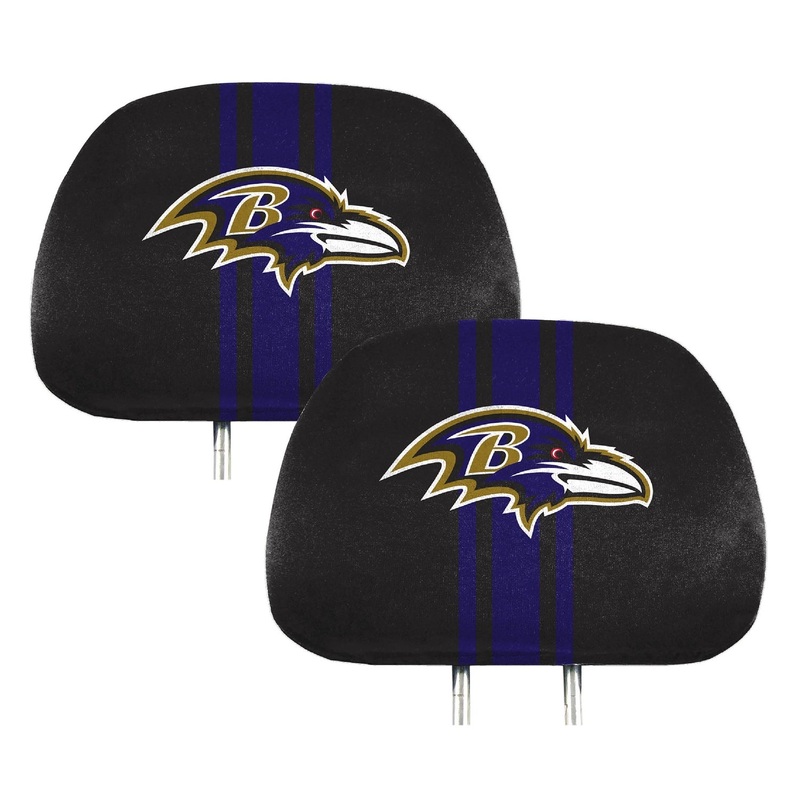 Fanmats Baltimore Ravens Printed Head Rest Cover Set – 2 Pieces