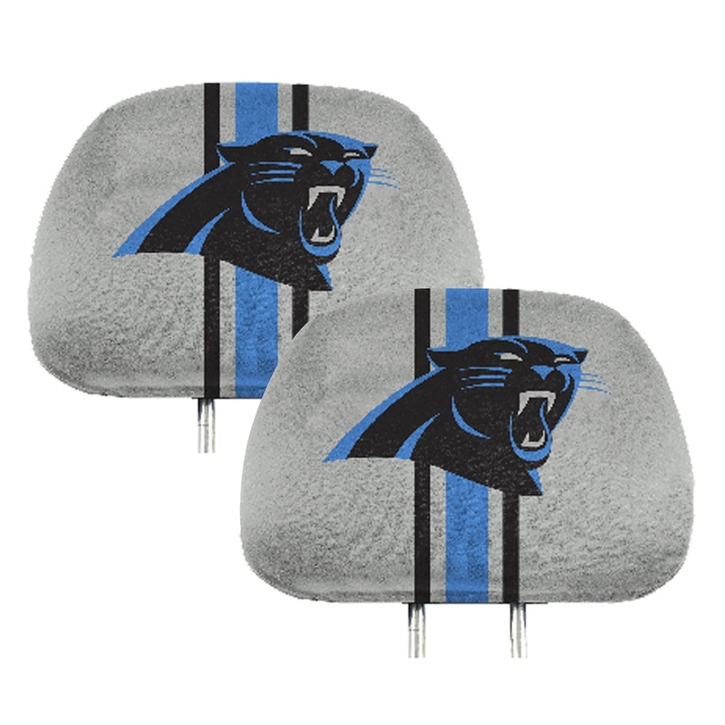 Fanmats Carolina Panthers Printed Head Rest Cover Set – 2 Pieces