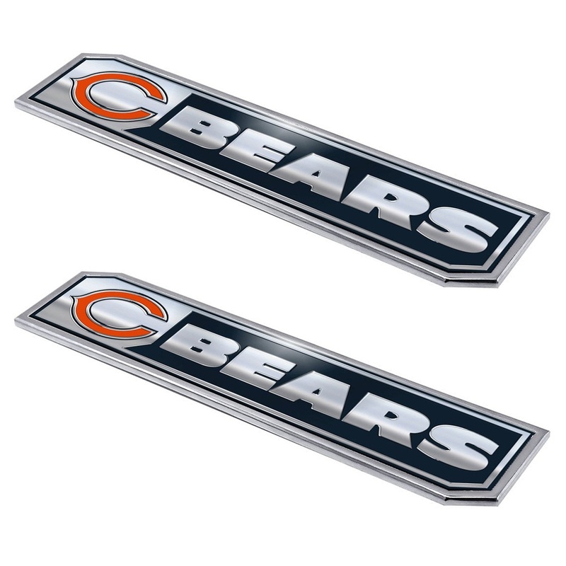 Fanmats Chicago Bears 2 Piece Heavy Duty Aluminum Embossed Truck Emblem Set
