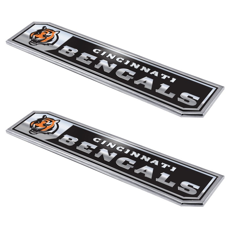 Fanmats Cincinnati Bengals 2 Piece Heavy Duty Aluminum Embossed Truck Emblem Set