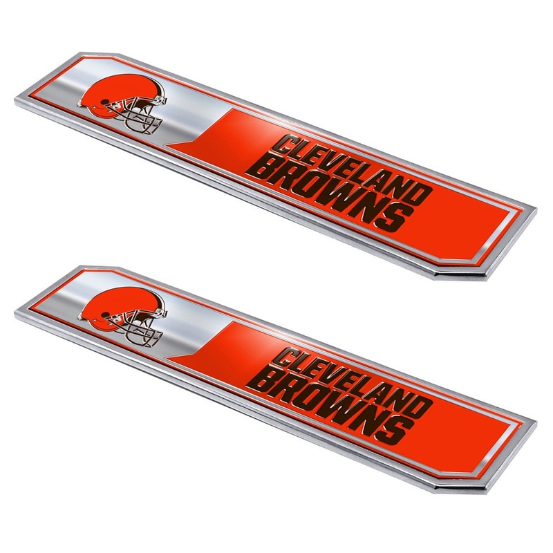 Fanmats Cleveland Browns 2 Piece Heavy Duty Aluminum Embossed Truck Emblem Set
