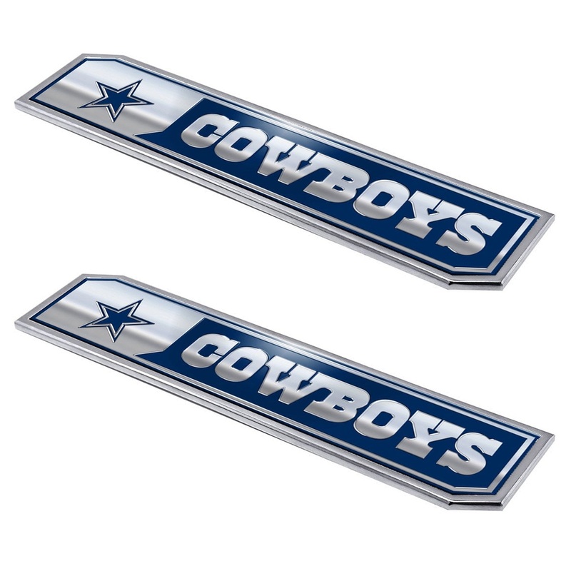 Fanmats Dallas Cowboys 2 Piece Heavy Duty Aluminum Embossed Truck Emblem Set