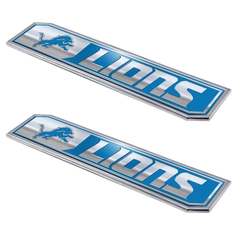 Fanmats Detroit Lions 2 Piece Heavy Duty Aluminum Embossed Truck Emblem Set