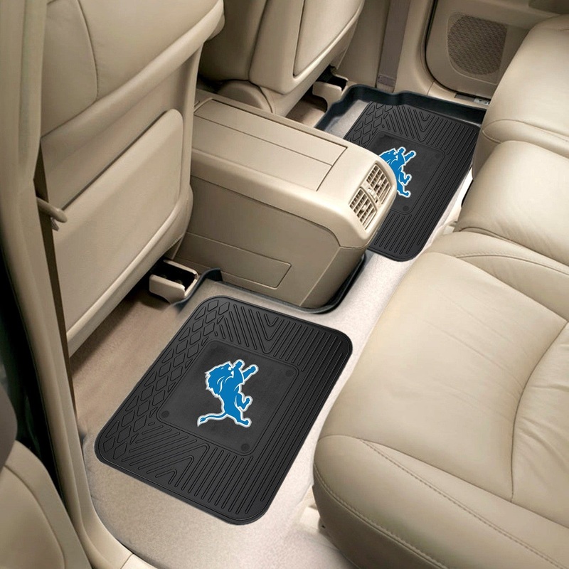 Fanmats Detroit Lions Back Seat Car Utility Mats – 2 Piece Set