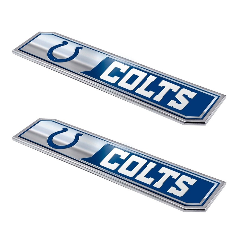 Fanmats Indianapolis Colts 2 Piece Heavy Duty Aluminum Embossed Truck Emblem Set