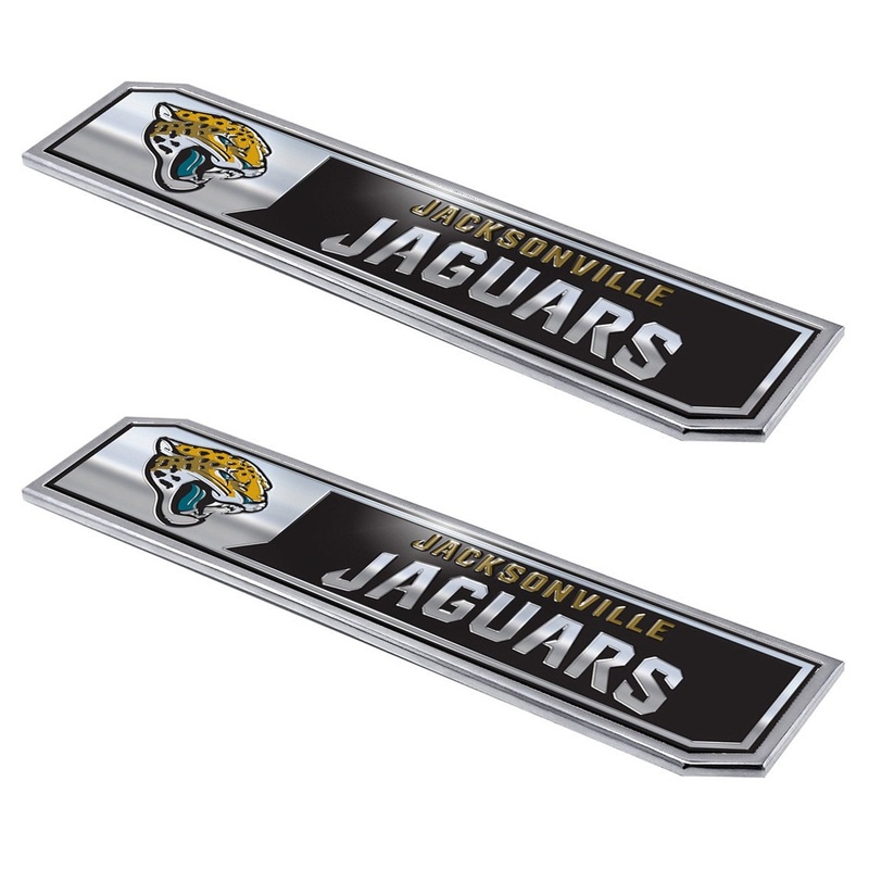 Fanmats Jacksonville Jaguars 2 Piece Heavy Duty Aluminum Embossed Truck Emblem Set