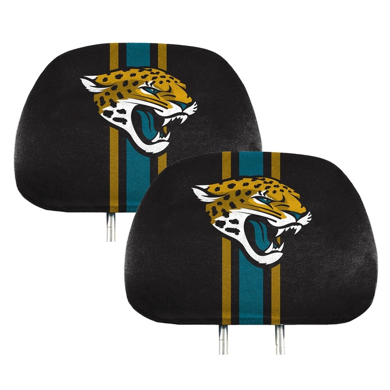 Fanmats Jacksonville Jaguars Printed Head Rest Cover Set – 2 Pieces