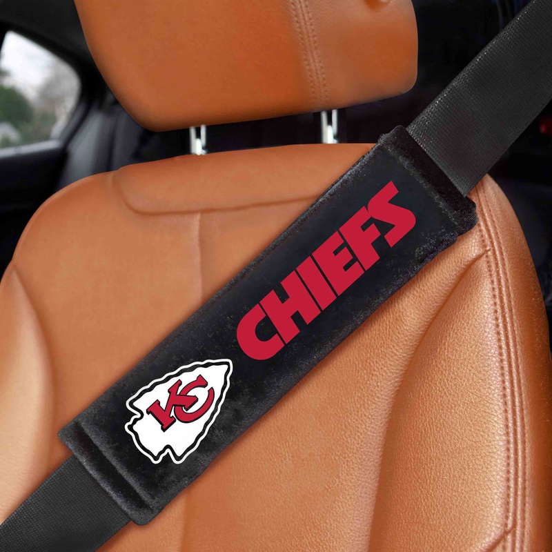 Fanmats Kansas City Chiefs Embroidered Seatbelt Pad – 2 Pieces