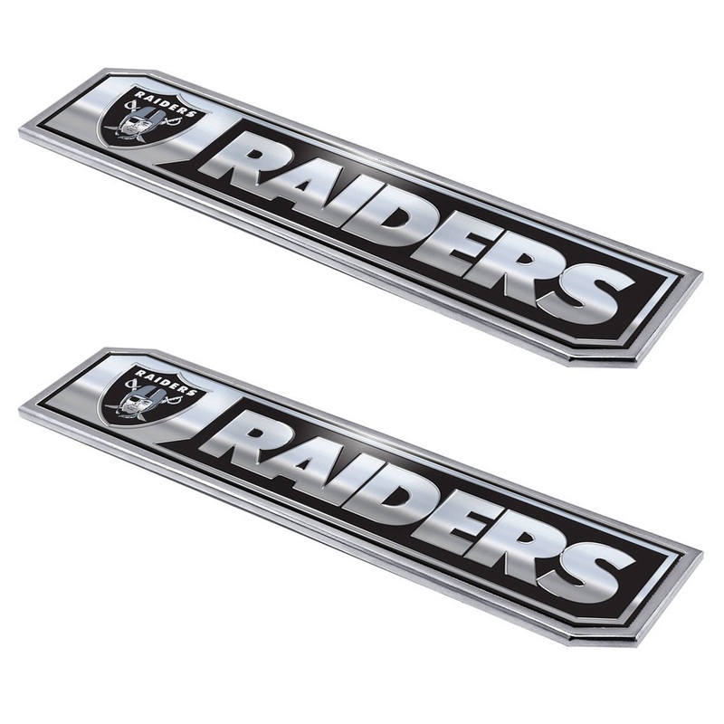 Fanmats Las Vegas Raiders 2 Piece Heavy Duty Aluminum Embossed Truck Emblem Set