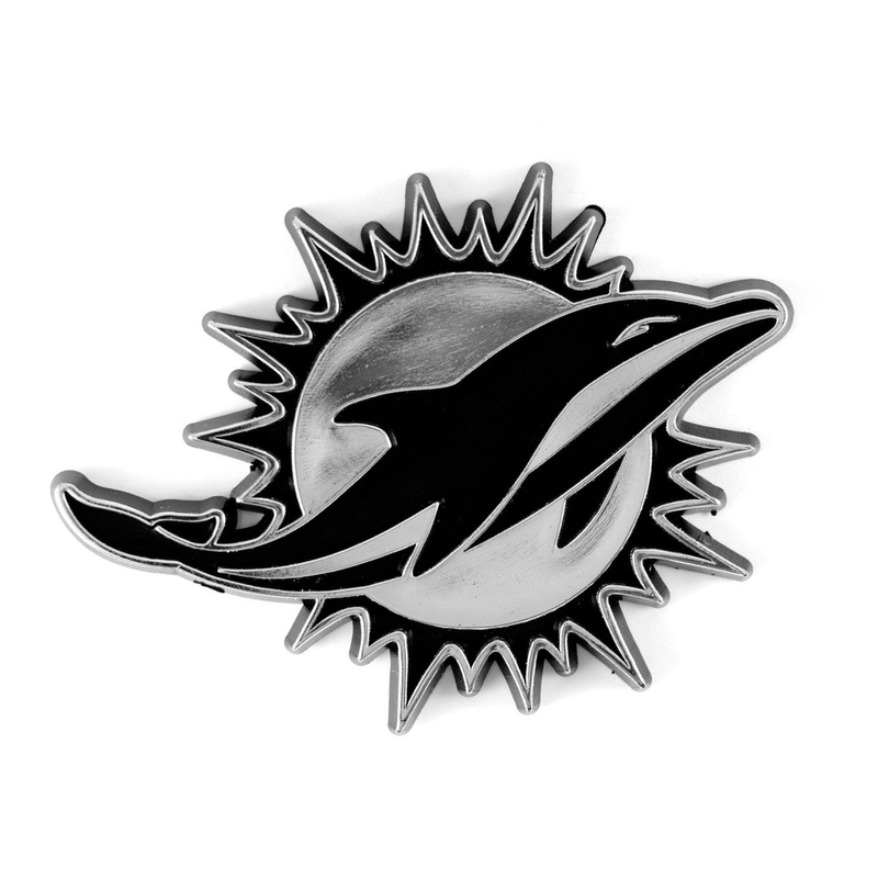 Fanmats Miami Dolphins Molded Chrome Plastic Emblem