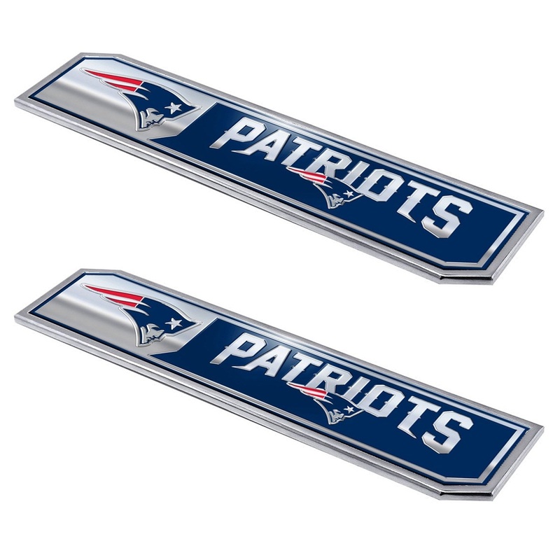 Fanmats New England Patriots 2 Piece Heavy Duty Aluminum Embossed Truck Emblem Set