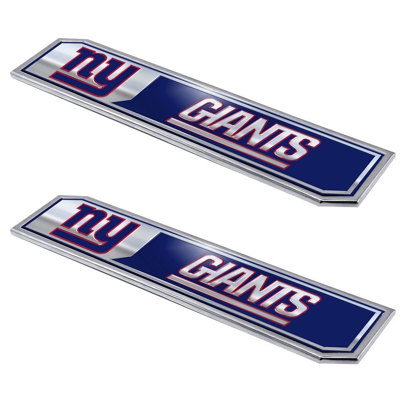 Fanmats New York Giants 2 Piece Heavy Duty Aluminum Embossed Truck Emblem Set