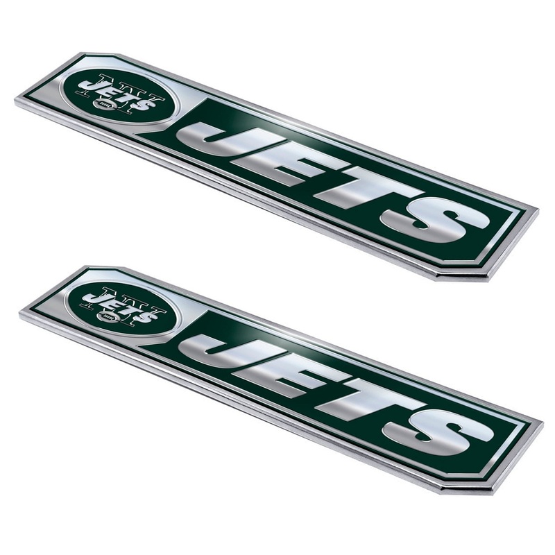 Fanmats New York Jets 2 Piece Heavy Duty Aluminum Embossed Truck Emblem Set