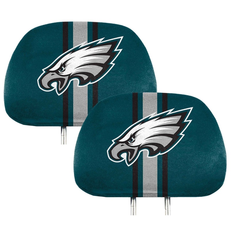 Fanmats Philadelphia Eagles Printed Head Rest Cover Set – 2 Pieces