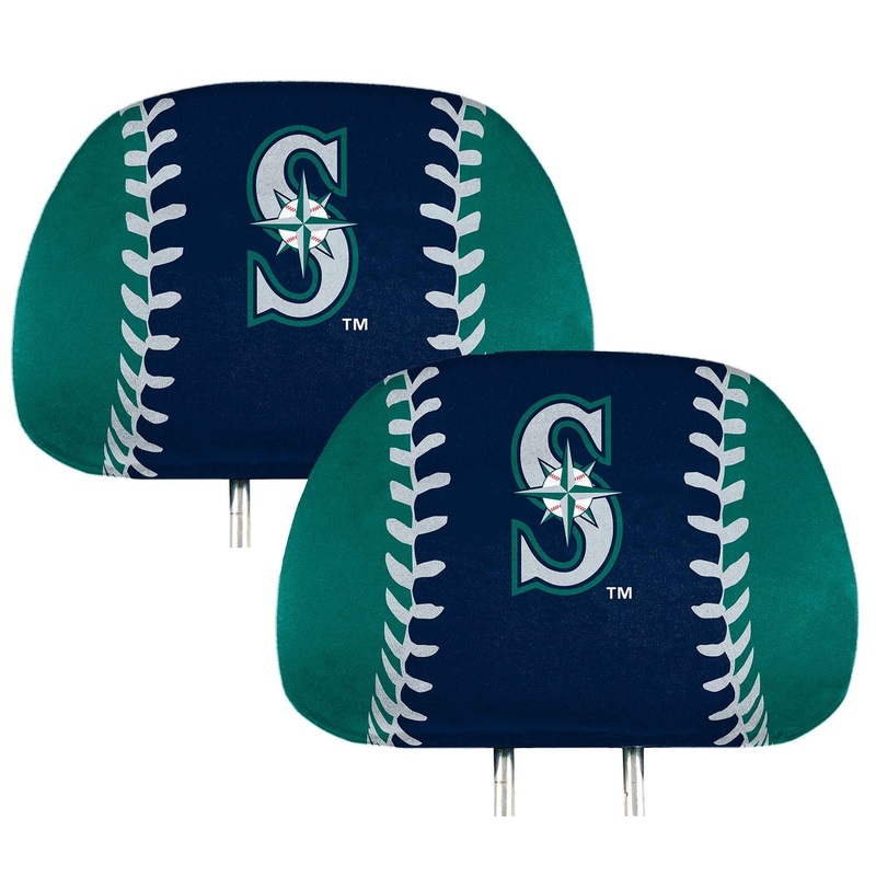 Fanmats Seattle Mariners Printed Head Rest Cover Set – 2 Pieces