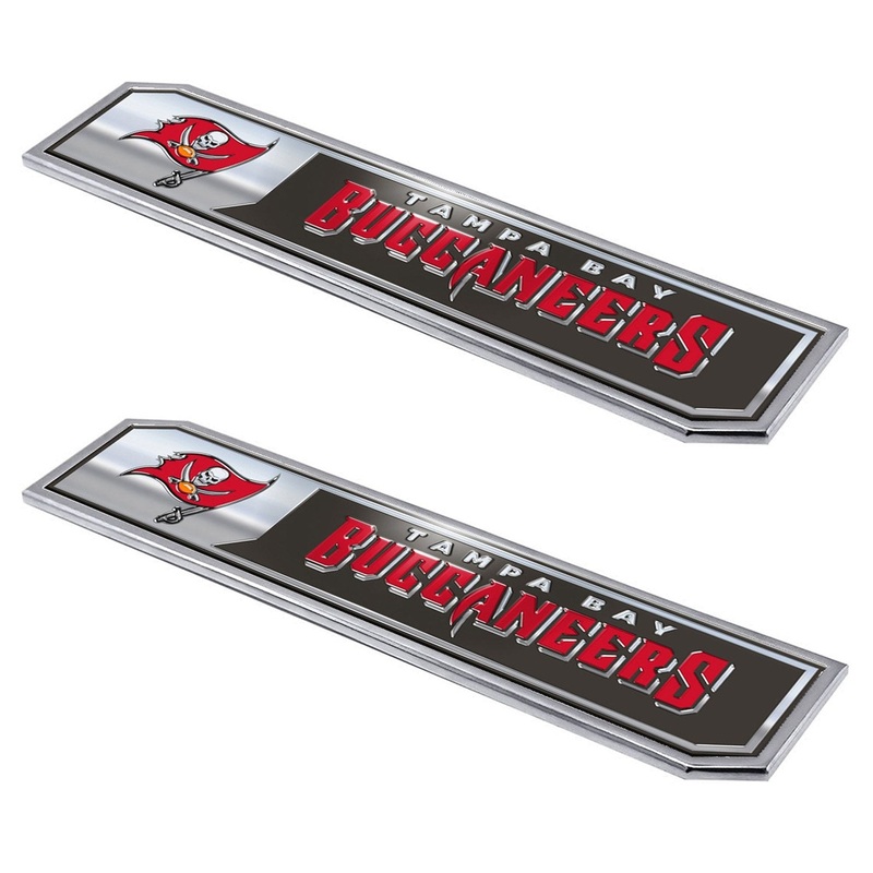 Fanmats Tampa Bay Buccaneers 2 Piece Heavy Duty Aluminum Embossed Truck Emblem Set