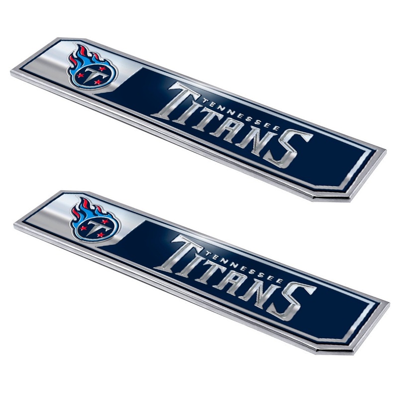 Fanmats Tennessee Titans 2 Piece Heavy Duty Aluminum Embossed Truck Emblem Set